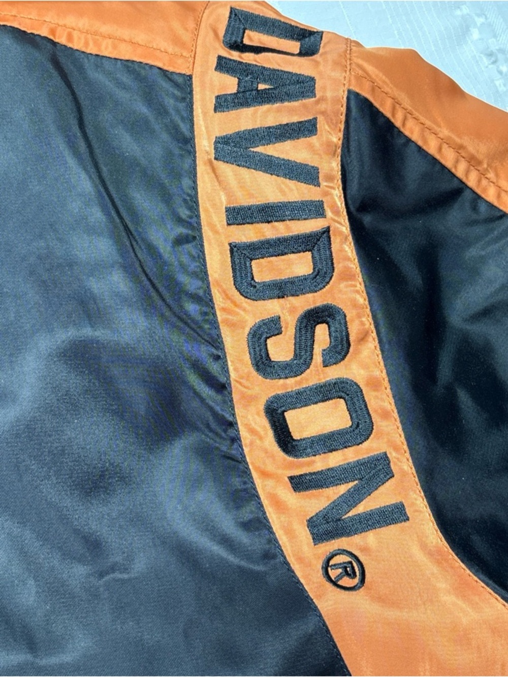 Harley-Davidson Men’s Black and Orange Bomber / Riding  Jacket- Size Small - Picture 4 of 9
